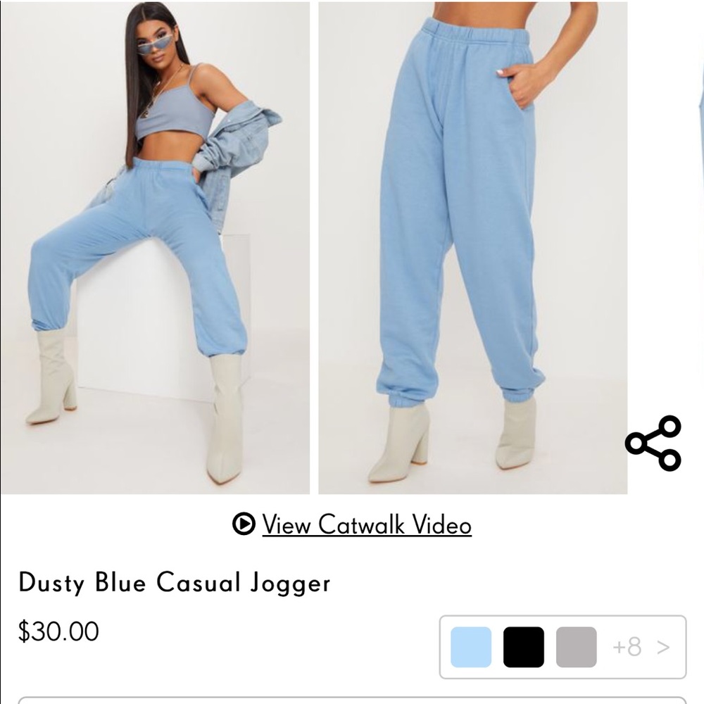 Dusty blue jogger sweatpants